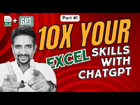 How to Increase your Excel Skills with ChatGPT (10x Productivity 😉)