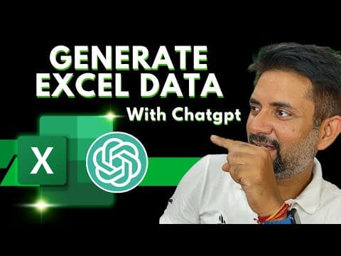 Generate Excel Data Using AI and ChatGPT - Practice as much as you want